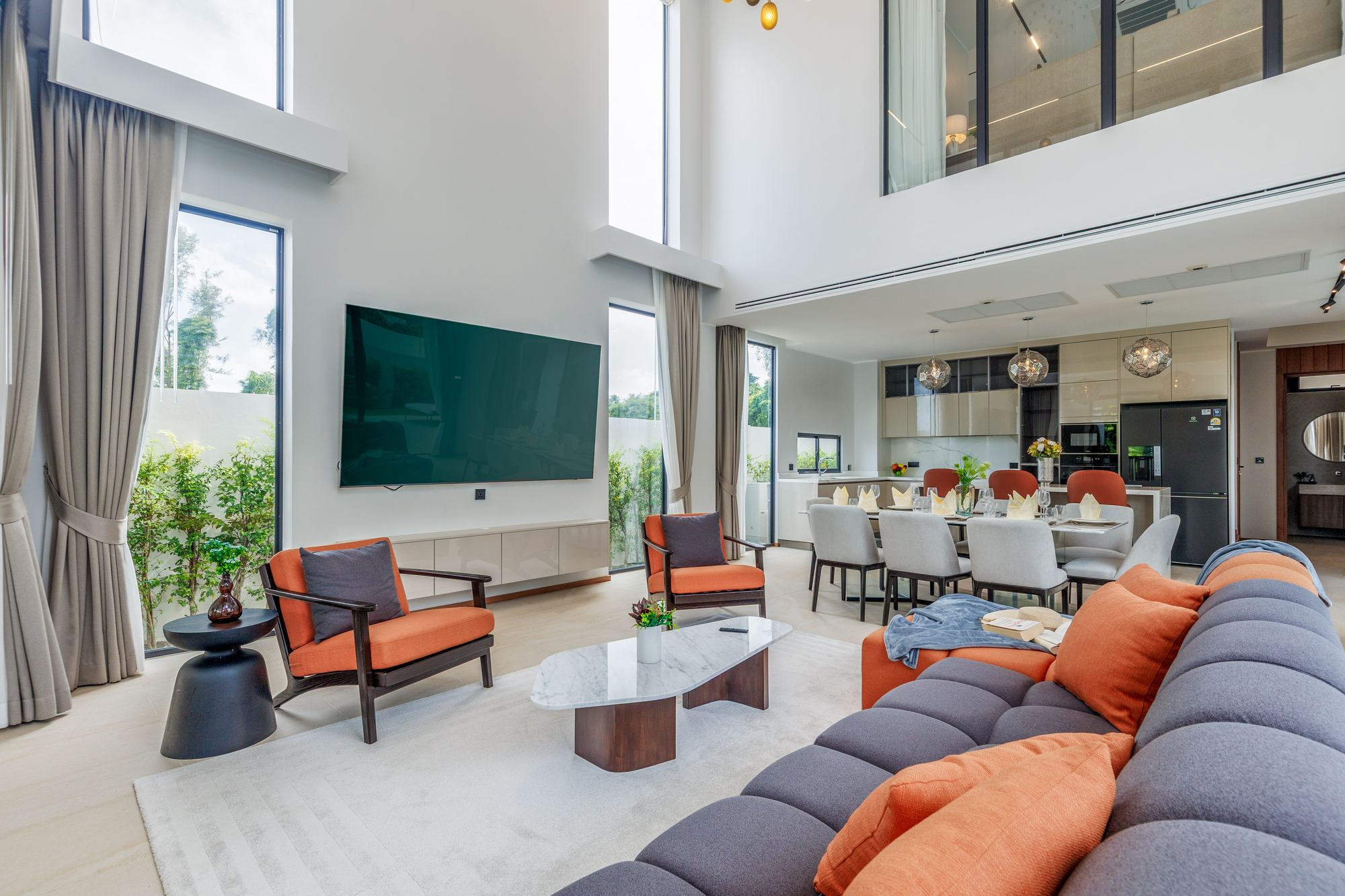Double-height living room